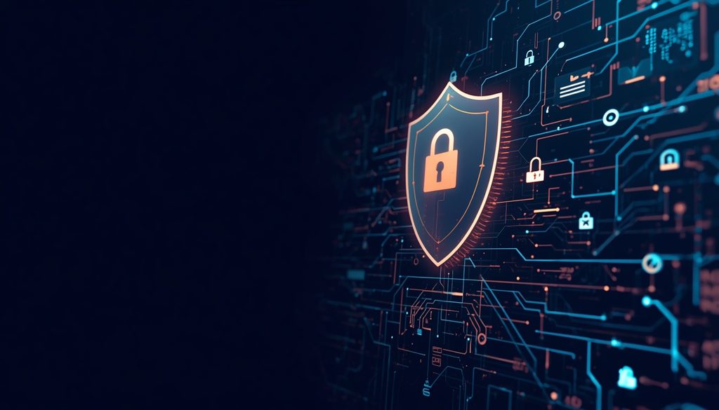 Abstract 3D cybersecurity shield with digital evidence and legal graphics for cyber crime legal assistance in Dwarka Delhi